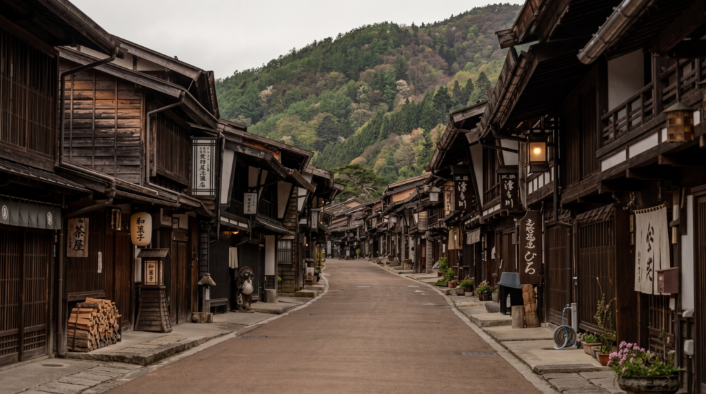 Casas tradicionales Gassho-zukuri de Shirakawago en Japón con nieve